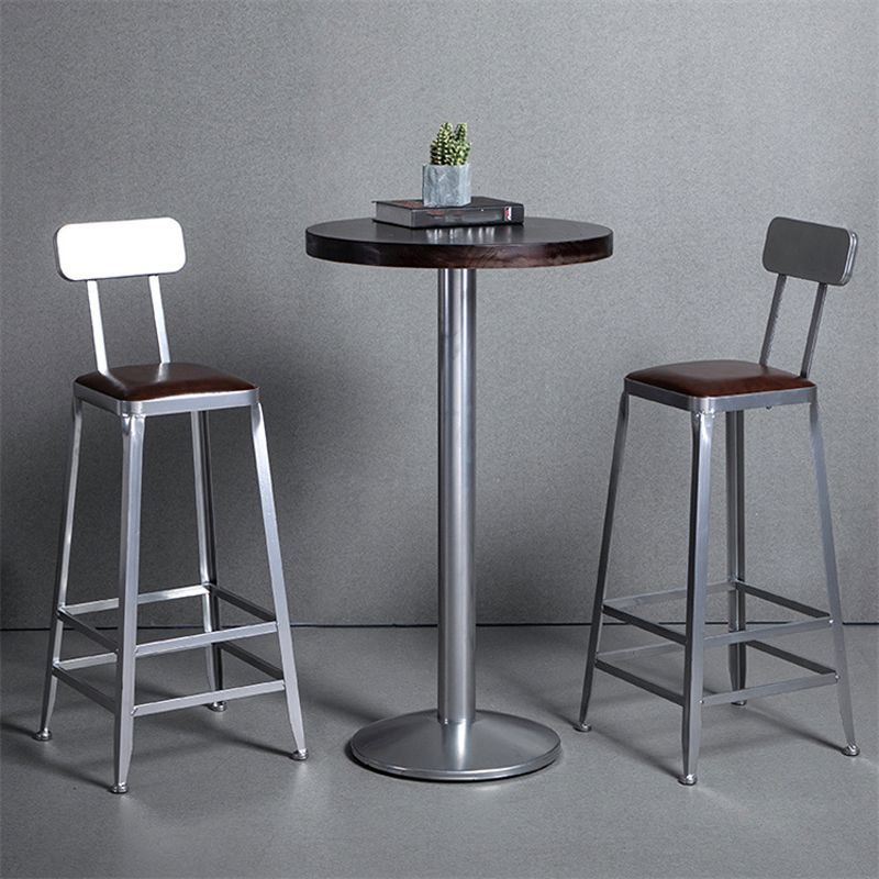 Modern Wood Pub Table Set 1/2/3 Pieces Round Counter Table Set