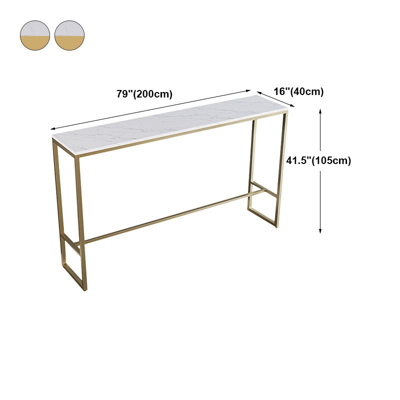 White Glam Style Bar Table Faux Marble Milk Tea Shop Bar Table Clearhalo 'Bar Furniture' 'Bar Tables' 'bar_tables' 'furn' 'furn_bar_tables' 'Furniture' 'furniture_bar_tables' 'Kitchen & Dining Furniture' 1200x1200_9ce1e429-0636-47e2-aa77-2ec51b732726