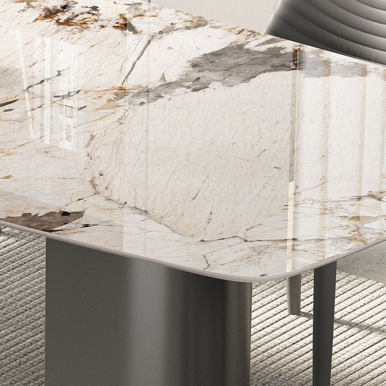 Designer Style 1/3/4/5/6 Pieces Dinette Set Sintered Stone Dining Table and Chairs Clearhalo 'Dining Room Sets' 'Dining Tables & Seating' 'dining_room_set' 'furn' 'furn_dining_room_set' 'Furniture' 'furniture_dining_room_set' 'Kitchen & Dining Furniture' 1200x1200_9ce3a4d1-05e6-4d54-bc32-18f8fc87b934