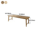 Modern Rectangular Writing Desk Solid Wood Office Desk with H-Shape Base