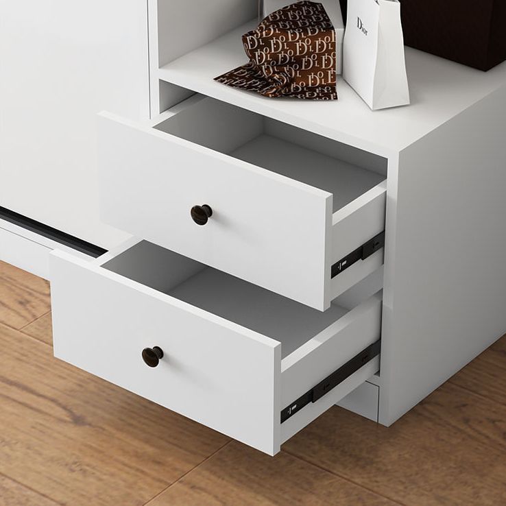 Eigentijdse stijl houten garderobe witte kleur doek staaf inbegrepen garderobe kast