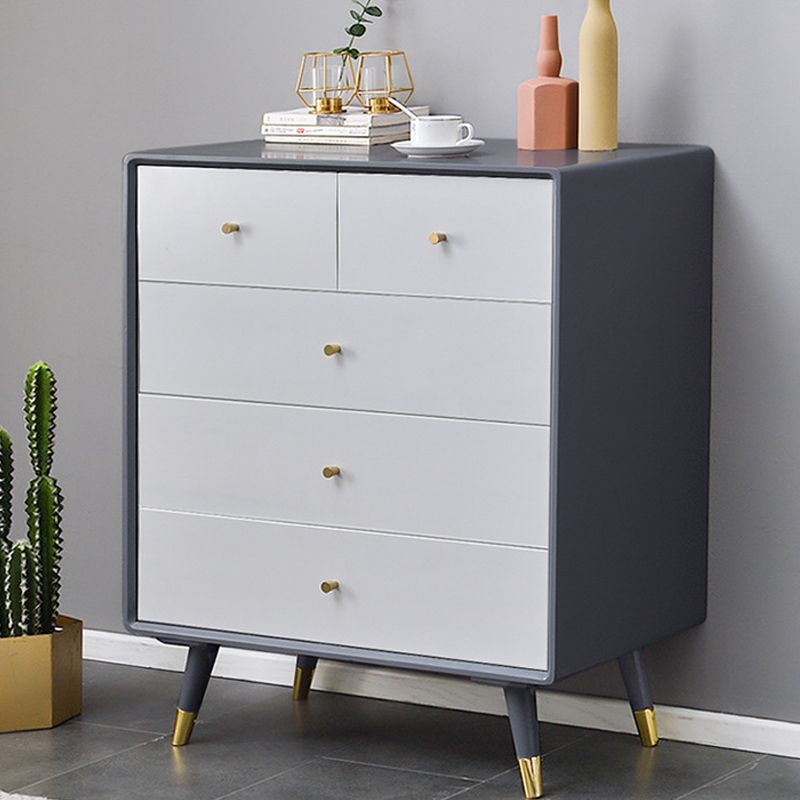 Coffre d'accent en bois massif avec tiroir armoire latérale contemporaine