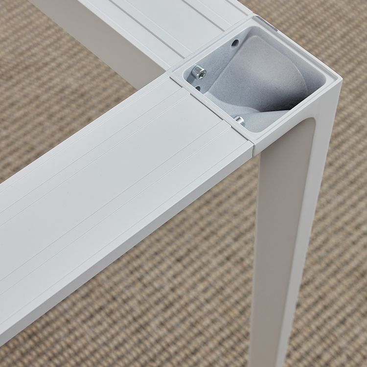 Contemporary Sintered Stone Standard Dining Set Rectangle Kitchen Dining Set in White Clearhalo 'Dining Room Sets' 'Dining Tables & Seating' 'dining_room_set' 'furn' 'furn_dining_room_set' 'Furniture' 'furniture_dining_room_set' 'Kitchen & Dining Furniture' 'kitchen&dining_furn' 'kitchen' 1200x1200_9ce63790-002c-497e-b61a-d855e15c26a0