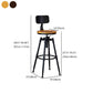 Industrial Adjustable Height Footrest Iron Bar Stool 27.55" Kitchen Stool with Black Legs Clearhalo 'Bar Furniture' 'Bar Stools' 'bar_stools' 'furn' 'furn_bar_stools' 'furniture_bar_stools' 'Kitchen & Dining Furniture' 'kitchen&dining_furn' 'kitchen' 'kitchen_furn' Furniture' 1200x1200_9ce743c8-f664-4066-a896-ab6e4c6ca81d