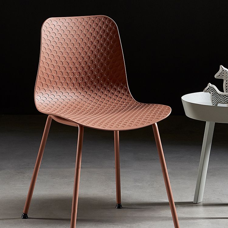 Contemporary Metal Dining Room Chairs Plastic Dining Armless Chair for Restaurant Use Clearhalo ' kitchen&dining_furn' 'Dining Chairs' 'Dining Tables & Seating' 'dining_chair' 'furn' 'furn_dining_chair' 'Furniture' 'furniture_dining_chair' 'Kitchen & Dining Furniture' 'kitchen' 1200x1200_9ce74cb2-5581-4040-896e-06fbc7e2ef05