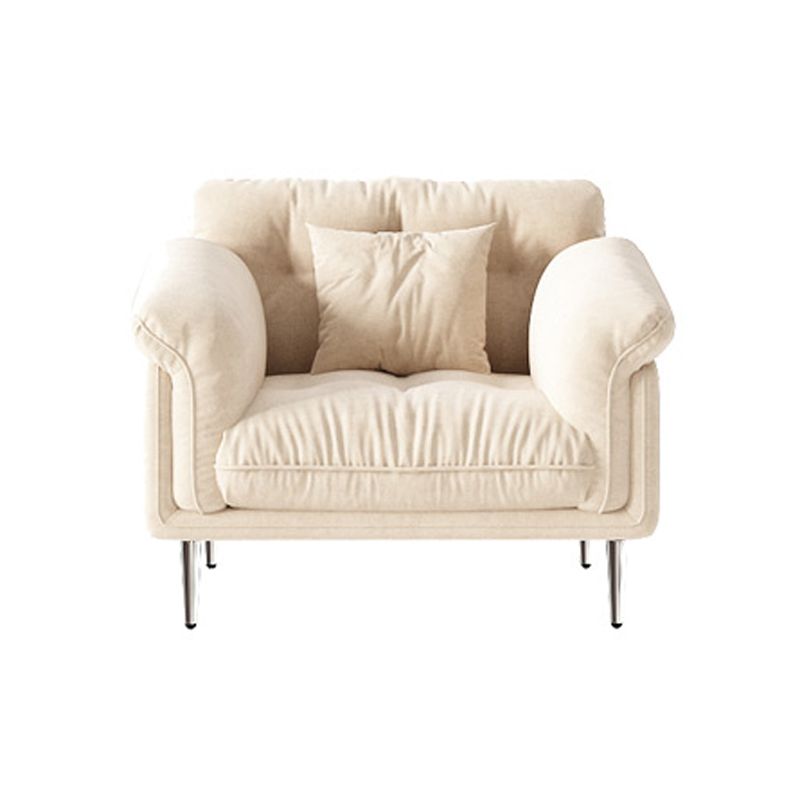 Braccio divano a trapuntato di divano contemporaneo di braccio a rulli in beige/verde