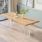 Contemporary Khaki Standard Dining Table Solid Wood Rectangle Dining Table with Double Pedestal Base Clearhalo ' dining_table' 'Dining Tables & Seating' 'Dining Tables' 'furn' 'furn_dining_table' 'Furniture' 'furniture_dining_table' 'Kitchen & Dining Furniture' 'kitchen&dining_furn' 'kitchen' 'kitchen_dining_table' 1200x1200_9cec00b6-91b0-4ee3-96d7-09b1ec1f51bf