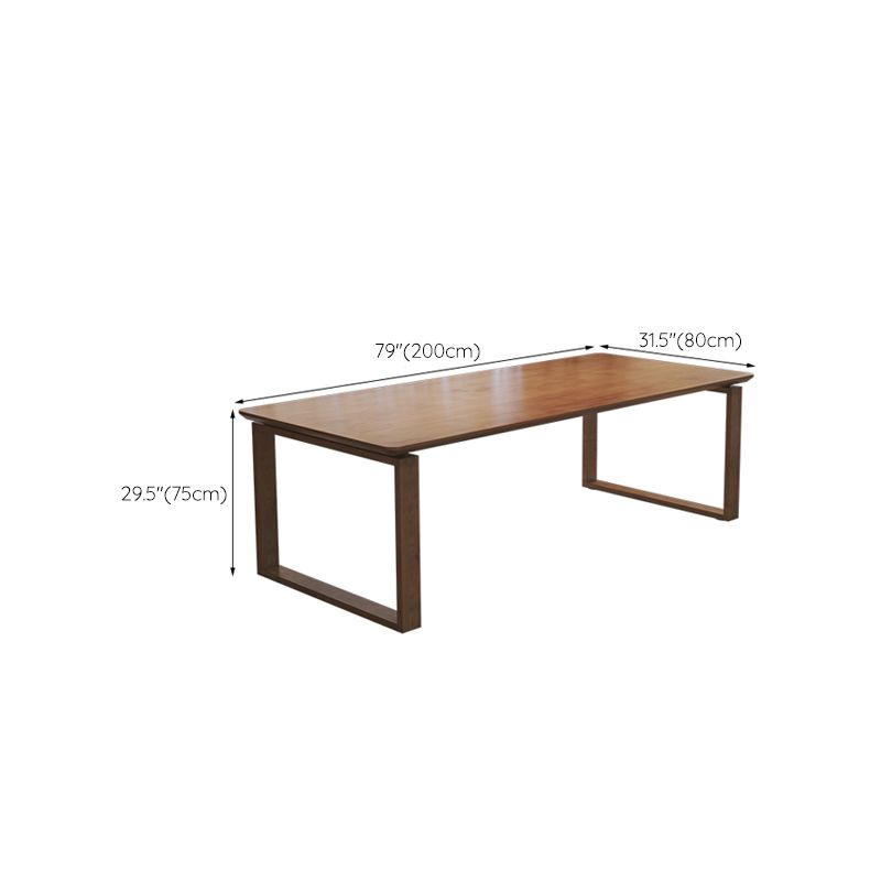 Rectangular Shaped Office Conference Tables Wood Writing Desk in Brown Clearhalo 'furn' 'furn_office_desk' 'Furniture' 'Office Desks' 'Office Furniture' 'office_desk' 1200x1200_9cec3d34-a3d3-4c9b-bad9-bba5a1cfc7fd