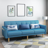 Square Arm with Cotton Blend 25.98" W Convertible Sleeper Sofa for Apartment. Clearhalo 'furn' 'furn_sofas' 'Furniture' 'furniture_sofas' 'kitchen' 'kitchen_sofas' 'Living Room Furniture' 'Sofa' 'sofas' 1200x1200_9cec418b-841c-4b58-8e20-30ada2bfdc46