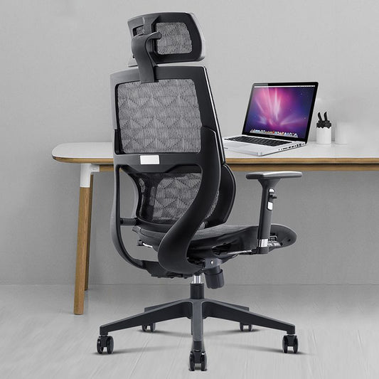 Silla de escritorio de brazos extraíbles moderna silla ergonómica con espalda transpirable