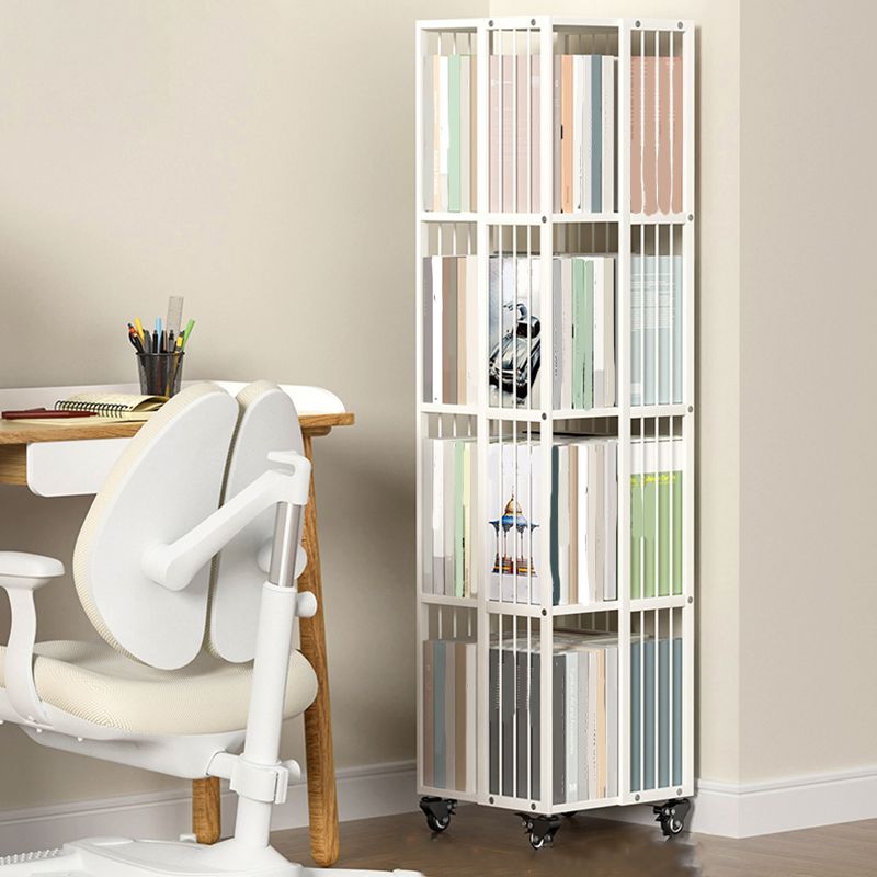 Bookcase di libreria in metallo moderno standard chiuso in brunish