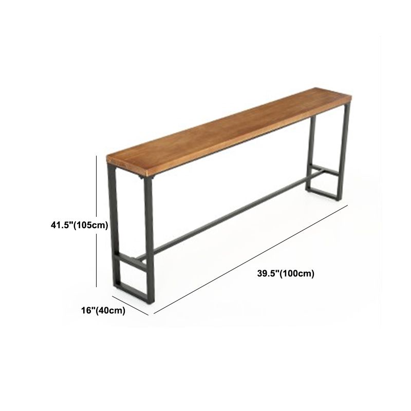 Juego de mesa de bar de madera industrial, mesa de mostrador rectangular de 1/5/9 piezas
