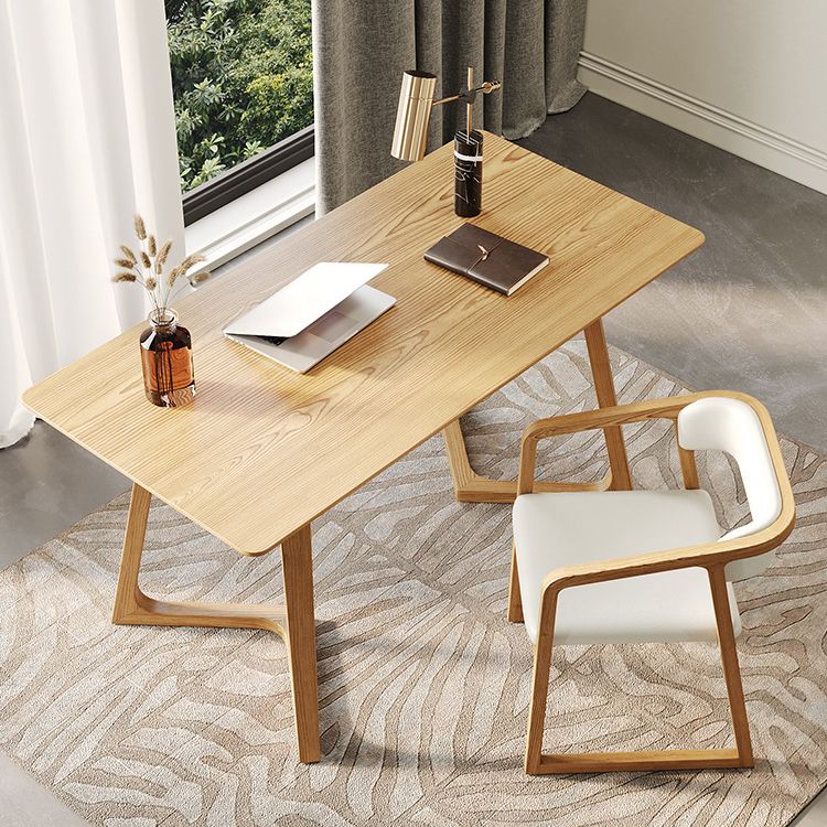 Modern Pine Wood Table for Restaurant Rectangle Indoor Table with Double Pedestal Clearhalo ' dining_table' 'Dining Tables & Seating' 'Dining Tables' 'furn' 'furn_dining_table' 'Furniture' 'furniture_dining_table' 'Kitchen & Dining Furniture' 'kitchen&dining_furn' 'kitchen' 'kitchen_dining_table' 1200x1200_9ced136a-8452-476c-8b6c-3d46f8efe628