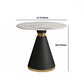 Glam Style Sintered Stone Dining Set Round 1/2/5 Pieces Dining Set for Home Use Clearhalo 'Dining Room Sets' 'Dining Tables & Seating' 'dining_room_set' 'furn' 'furn_dining_room_set' 'Furniture' 'Kitchen & Dining Furniture' 1200x1200_9cee20f6-0fe2-4c56-8ac0-8aa16f3d9113