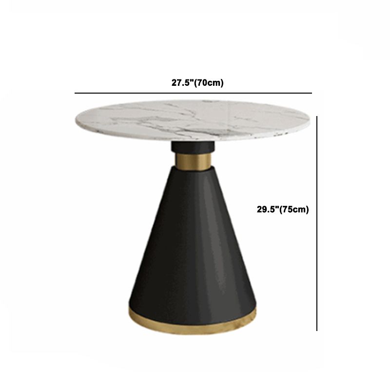 Glam Style Sintered Stone Dining Set Round 1/2/5 Pieces Dining Set for Home Use Clearhalo 'Dining Room Sets' 'Dining Tables & Seating' 'dining_room_set' 'furn' 'furn_dining_room_set' 'Furniture' 'Kitchen & Dining Furniture' 1200x1200_9cee20f6-0fe2-4c56-8ac0-8aa16f3d9113