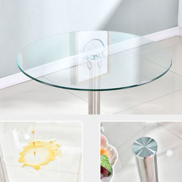 Modern Style Glass Kitchen Dining Table Round Table with Tulip Base for Home Use Clearhalo ' dining_table' 'Dining Tables & Seating' 'Dining Tables' 'furn' 'furn_dining_table' 'Furniture' 'furniture_dining_table' 'Kitchen & Dining Furniture' 'kitchen&dining_furn' 'kitchen' 'kitchen_dining_table' 1200x1200_9cef1ef7-0ef4-45bc-83b8-2367c00682f7