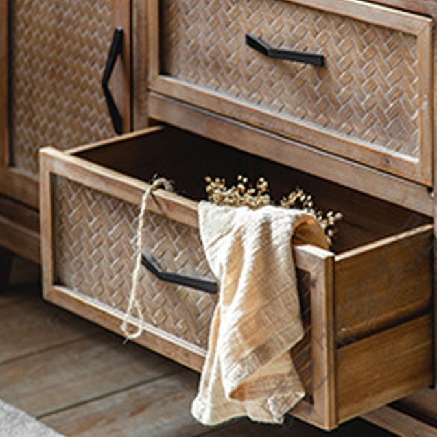 Armoire en bois industrielle avec portes et tiroirs armoire en bois en détresse