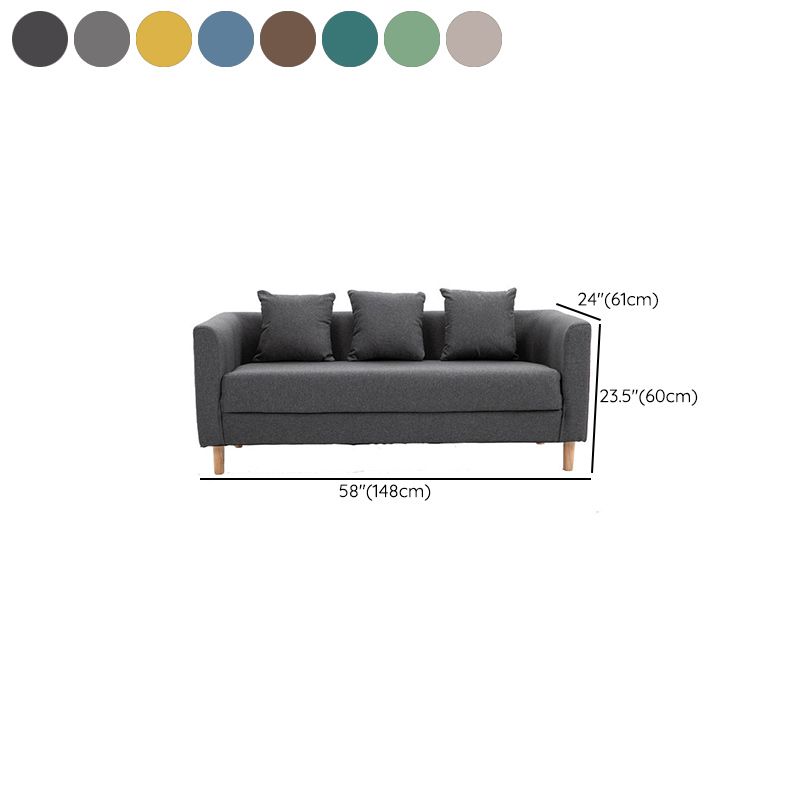 Contemporary 23.62" H Cotton Blend Tuxedo Arm Sofa for Living Room Clearhalo 'furn' 'furn_sofas' 'Furniture' 'Living Room Furniture' 'Sofa' 'sofas' 1200x1200_9cf2b1be-53b1-4e6f-8c1f-aaed27c4928f