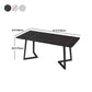 Modern Rectangle Stone Table for Restaurant Balck Metal Pedestal Dining Table Clearhalo 'Dining Tables & Seating' 'Dining Tables' 'dining_table' 'furn' 'furn_dining_table' 'Furniture' 'furniture_dining_table' 'Kitchen & Dining Furniture' 'kitchen' 'kitchen_dining_table' 1200x1200_9cf53229-d4fb-49b5-b191-a126d8b2da4d