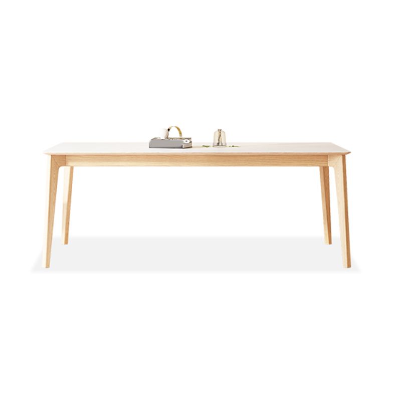 Contemporary Rectangular White Stone Dining Table with 4 Foot Clearhalo 'Dining Tables & Seating' 'Dining Tables' 'dining_table' 'furn' 'furn_dining_table' 'Furniture' 'Kitchen & Dining Furniture' 1200x1200_9cf6956d-d1dc-478c-8177-20d6c9c10d66