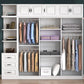 Modern Freestanding Wardrobe Armoire, 2-door Manufatured Armoire with Shelves in White Clearhalo 'Armoires & Wardrobes' 'armoires_wardrobes' 'Bedroom Furniture' 'furn' 'furn_armoires_wardrobes' 'Furniture' 1200x1200_9cf78300-4af4-416d-94e0-f7a294e53e28
