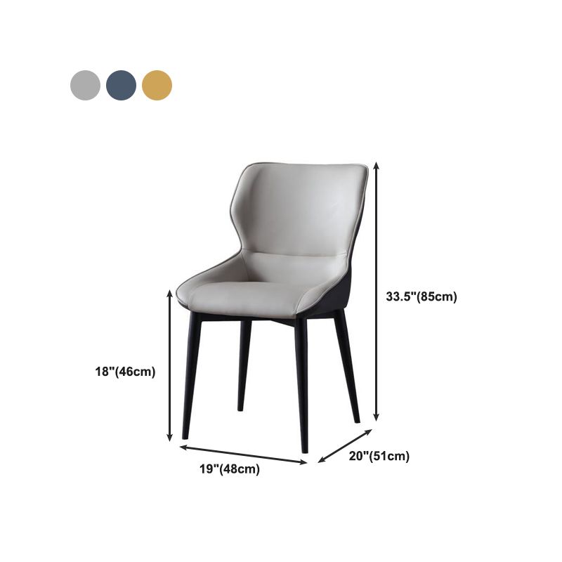 Industrial Design Wingback Parsons Chair Faux Leather Dining Chairs Clearhalo 'Dining Chairs' 'Dining Tables & Seating' 'dining_chair' 'furn' 'furn_dining_chair' 'Furniture' 'furniture_dining_chair' 'Kitchen & Dining Furniture' 1200x1200_9cf783de-e705-4d14-9d7e-855b6ce9b78b