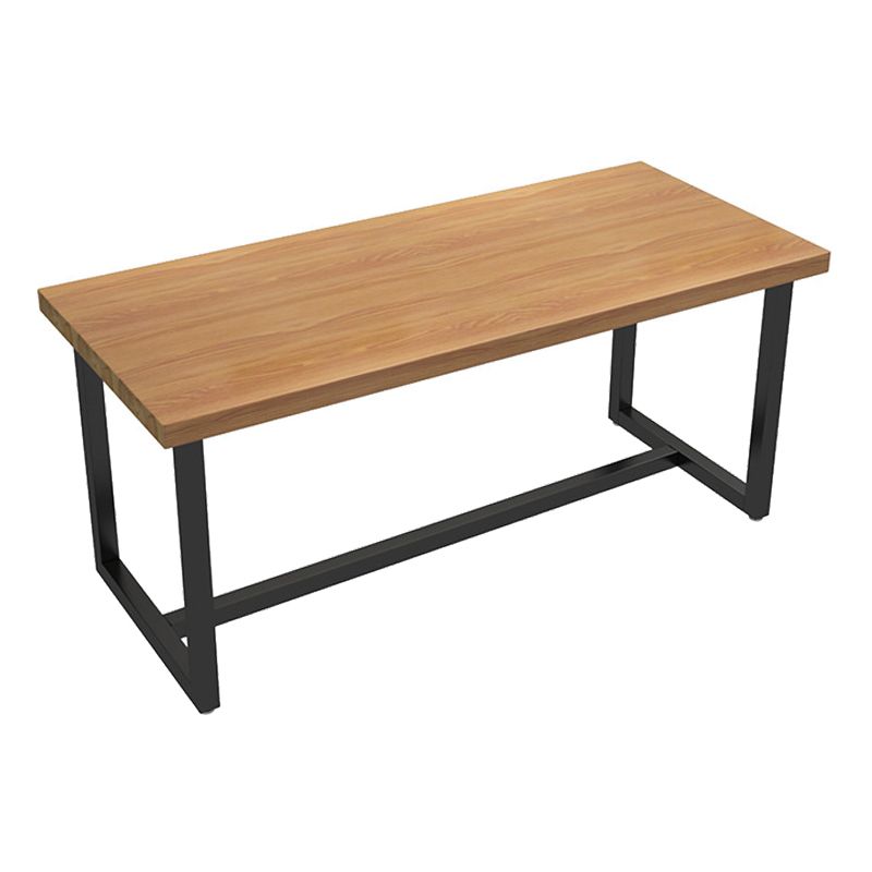 Industrial Rectangle Dining Table Solid Wood Table with Trestle Base for Home Kitchen Dinner Clearhalo ' dining_table' 'Dining Tables & Seating' 'Dining Tables' 'furn' 'furn_dining_table' 'Furniture' 'furniture_dining_table' 'Kitchen & Dining Furniture' 'kitchen&dining_furn' 'kitchen' 'kitchen_dining_table' 1200x1200_9cf8553a-7416-4539-aaa5-9aa08f12011b