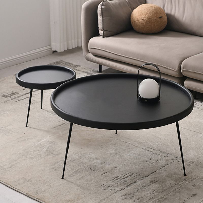 Scandinavian 3 Legs Coffee Table Round Wooden Coffee Table for Living Room Clearhalo 'Coffee & Accent Tables' 'Coffee Tables' 'coffee_tables' 'furn' 'furn_coffee_tables' 'Furniture' 'Living Room Furniture' 1200x1200_9cf91ad4-4488-411c-9252-a63dfc754eac