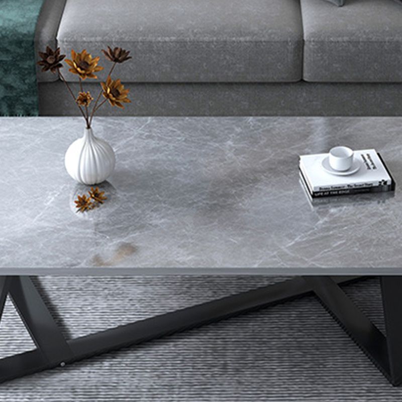 18"H Contemporary Coffee Table Stone Rectangle Cocktail Table Clearhalo 'Coffee & Accent Tables' 'Coffee Tables' 'coffee_tables' 'furn' 'furn_coffee_tables' 'Furniture' 'Living Room Furniture' 1200x1200_9cfa28b8-41dd-4e74-8e18-91d5124dcff8