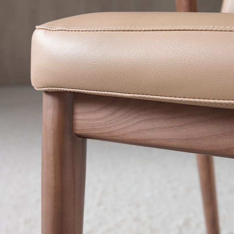 Esszimmer zeitgenössischer Seitenstuhl Massivholz gepolsterte Essstuhl