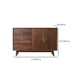 Stegno a buffet di archiviazione in stile glam Sideboard a buffet in legno solido con 6 disegni
