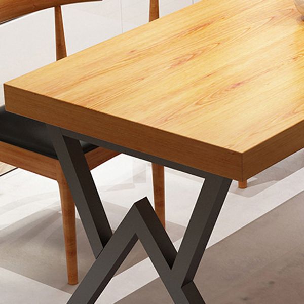 Sillas de comedor de madera sólida de 1/4/5 piezas industriales en marrón