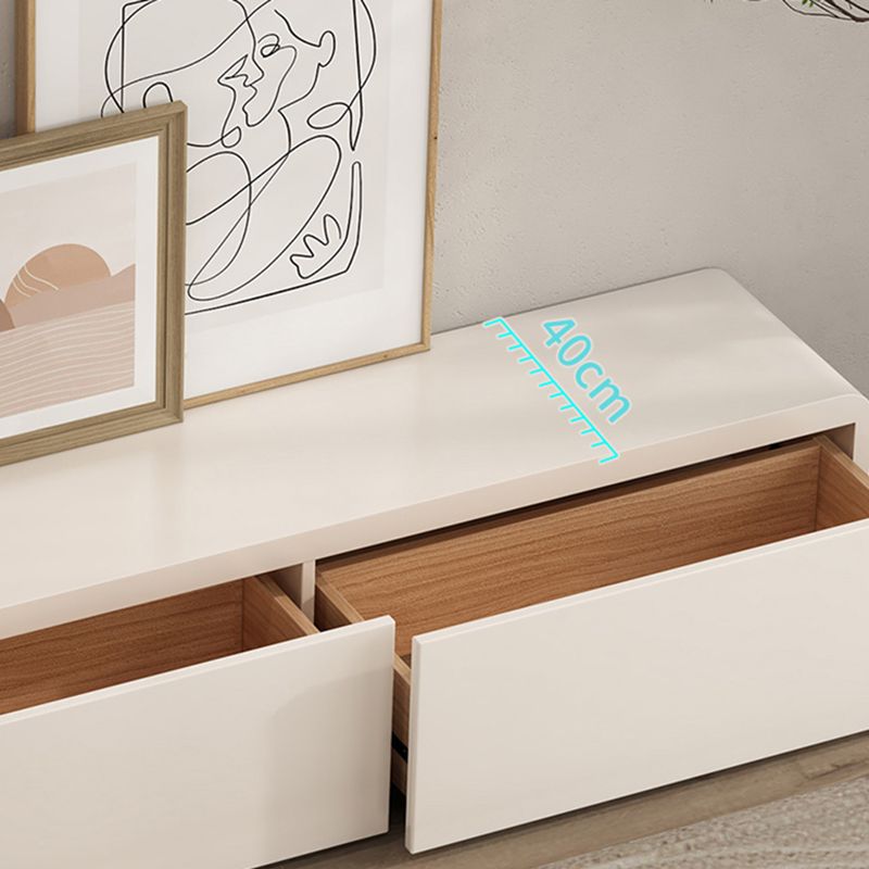 Wooden TV Media Console White TV Stand Console with 3 Drawers Clearhalo 'furn' 'furn_tv_stands_entertainment_centers' 'Furniture' 'Living Room Furniture' 'TV Stands & Entertainment Centers' 'TV Stands & Media Storage Furniture' 'tv_stands_entertainment_centers' 1200x1200_9cfc6d60-7f06-4e94-b450-deca4616f7b5