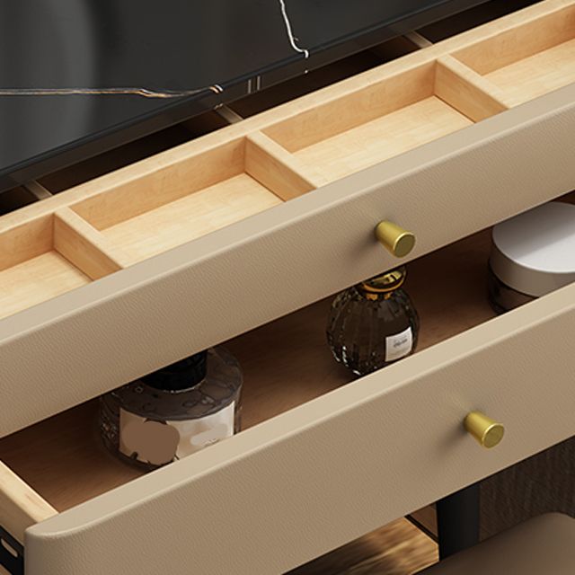 Hedendaagse stenen verband Tabel 31.1-in-high make-up ijdelheid tafel met ontlasting