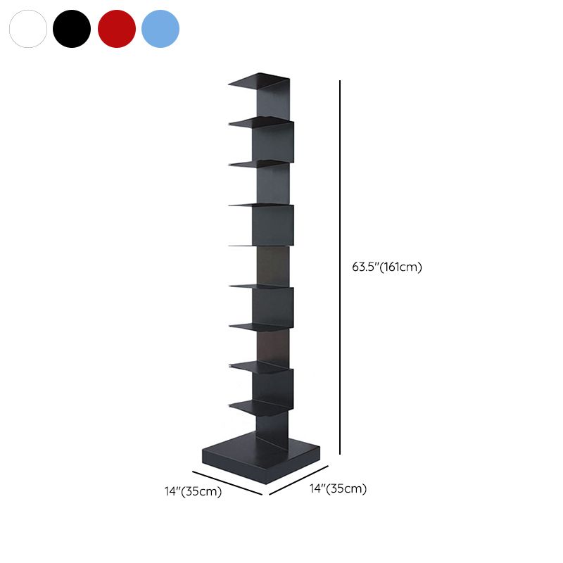 Contemporary Steel Bookshelf Geometric Shelf Bookcase for Study Room Clearhalo 'Bookcases' 'furn' 'furn_bookcases' 'Furniture' 'Office Furniture' 1200x1200_9cff5d12-ec2c-4721-9286-67543a366ad4