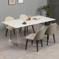 Sintered Stone Top Dining Table Rectangle Dining Table with Acrylic Double Pedestal Base Clearhalo ' dining_table' 'Dining Tables & Seating' 'Dining Tables' 'furn' 'furn_dining_table' 'Furniture' 'furniture_dining_table' 'Kitchen & Dining Furniture' 'kitchen&dining_furn' 'kitchen' 'kitchen_dining_table' 1200x1200_9d005d80-548d-4819-a6f5-ee27536d2d03
