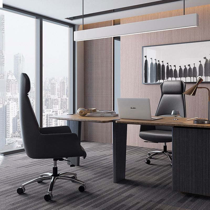 Modern Leather Executive Chair Ergonomic Adjustable Swivel Office Chair Clearhalo 'furn' 'furn_office_chair' 'Furniture' 'furniture_office_chair' 'Office Chairs' 'Office Furniture' 'office_chair' 1200x1200_9d013b5a-12c1-47dd-b5a1-5eb6aeafee8b