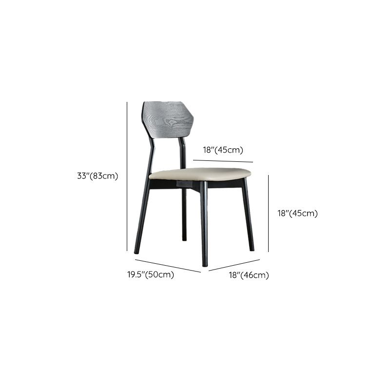 Open Back Side Chair Industrial Black Armless Dining Chairs for Home Clearhalo 'Dining Chairs' 'Dining Tables & Seating' 'dining_chair' 'furn' 'furn_dining_chair' 'Furniture' 'Kitchen & Dining Furniture' 1200x1200_9d014e0e-6d6b-4398-b625-882d3fde612f