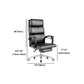 Black Contemporary Executive Chair Slide Tufted Managers Chair