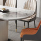 Stone Tabletop Round Extendable Dining Table in White with Storage Clearhalo 'Dining Tables & Seating' 'Dining Tables' 'dining_table' 'furn' 'furn_dining_table' 'Furniture' 'Kitchen & Dining Furniture' 1200x1200_9d02e257-7b47-4918-b8d7-eddcb46c6d90