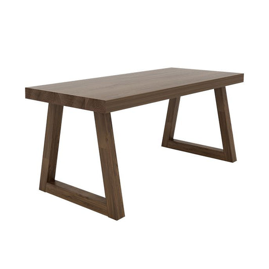 Fixed Solid Wood Top Kitchen Table Set with Double Pedestal Base Dining Table Sets for Home Clearhalo 'Dining Room Sets' 'Dining Tables & Seating' 'dining_room_set' 'furn' 'furn_dining_room_set' 'Furniture' 'furniture_dining_room_set' 'Kitchen & Dining Furniture' 'kitchen&dining_furn' 'kitchen' 1200x1200_9d0305bd-b967-46c1-a474-a984d6a2d129