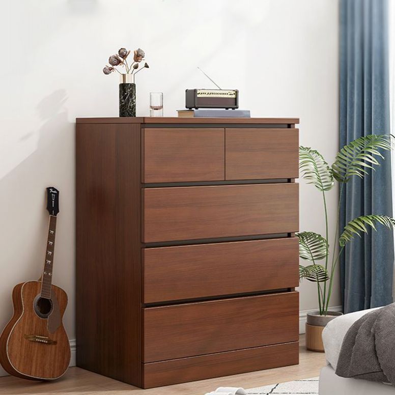 Walnut Storage Chest Modern Bedroom Storage Chest Dresser with 3 / 4 / 5 / 6 Drawers Clearhalo 'Bedroom Furniture' 'Dressers & Chests' 'dressers_chests' 'furn' 'furn_dressers_chests' 'Furniture' 1200x1200_9d03aca4-ca76-405b-bd66-a08fcbe2fd6f