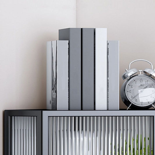 Scheda moderna in metallo in metallo in metallo con porta di vetro per cucina