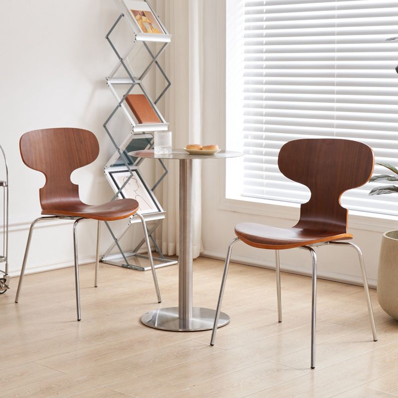 Contemporary Solid Wood Stackable Armless Dining Chair for Home Clearhalo 'Dining Chairs' 'Dining Tables & Seating' 'dining_chair' 'furn' 'furn_dining_chair' 'Furniture' 'Kitchen & Dining Furniture' 1200x1200_9d041b4d-ac70-4a39-8da7-c956aa2f3d1b