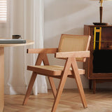 Chaise de bras en bois massif chaise du bras à manger arrière pour le salon