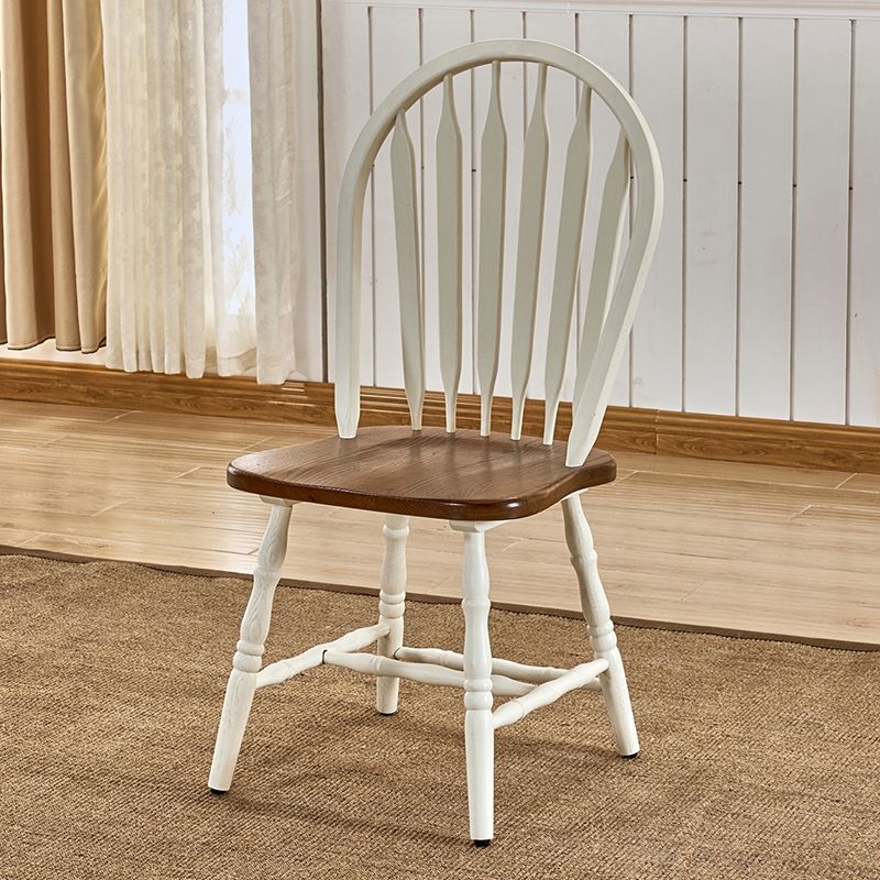 Solid Wood Traditional Dining Room Chair Matte Finish Windsor Back Side Chair Clearhalo ' kitchen&dining_furn' 'Dining Chairs' 'Dining Tables & Seating' 'dining_chair' 'furn' 'furn_dining_chair' 'Furniture' 'furniture_dining_chair' 'Kitchen & Dining Furniture' 'kitchen' 1200x1200_9d05d3c7-4b9e-485d-8c97-5dc197ed0f6c