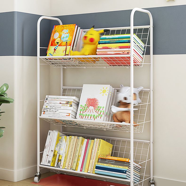 Contemporary Style Bookshelf White Bookcase for Home Office Study Room Clearhalo 'Bookcases' 'furn' 'furn_bookcases' 'Furniture' 'furniture_bookcases' 'kitchen' 'kitchen_bookcases' 'Living Room Furniture' 'Office Furniture' 1200x1200_9d06ef9b-e0fe-460e-aaf9-f865939458e4