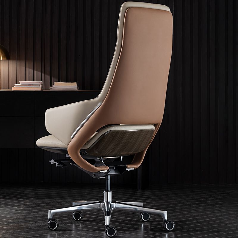 Modern Leather Managers Chair No Arm Executive Chair for Office Clearhalo 'furn' 'furn_office_chair' 'Furniture' 'Office Chairs' 'Office Furniture' 'office_chair' 1200x1200_9d080499-6e7e-44ac-b0fb-f423110662ab