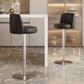 Glam Style Liftable Bar Stool PU Leather Counter Bar Stool with Metal Legs for Home