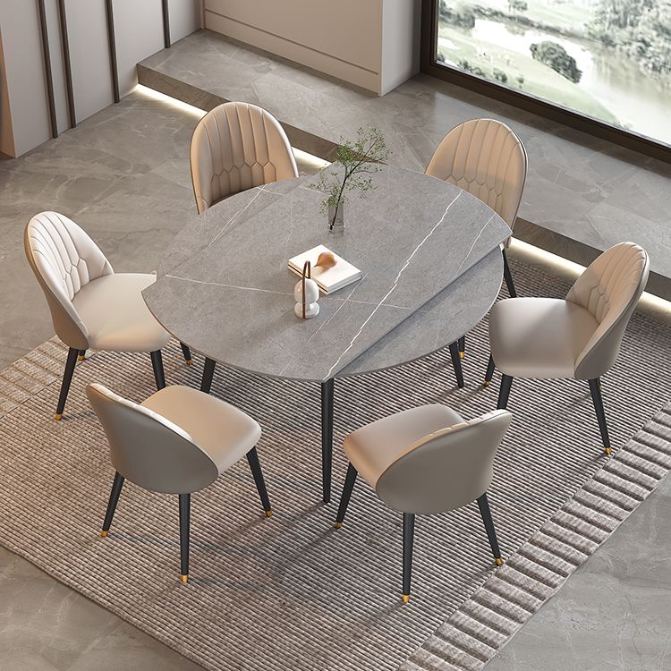 Sintered Stone Top Round Table for Restaurant Modern Dining Table with 4 Legs Clearhalo ' dining_table' 'Dining Tables & Seating' 'Dining Tables' 'furn' 'furn_dining_table' 'Furniture' 'furniture_dining_table' 'Kitchen & Dining Furniture' 'kitchen&dining_furn' 'kitchen' 'kitchen_dining_table' 1200x1200_9d0b269a-8623-4361-93e0-056db979205a